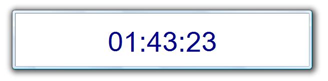 Screenshot of Clock displaying time only