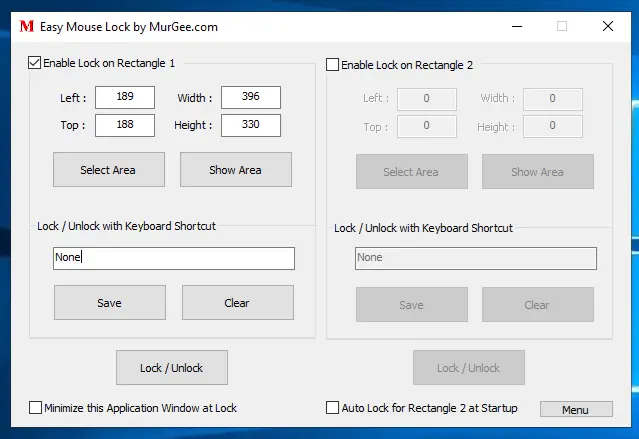 Mouse Lock Software to Lock Mouse Cursor within a defined Screen Area
