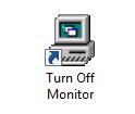 Desktop Icon of Turn Off Monitor Utility