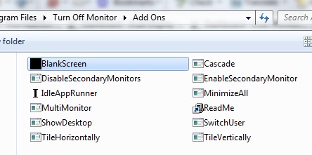 Turn Off Monitor Add Ons