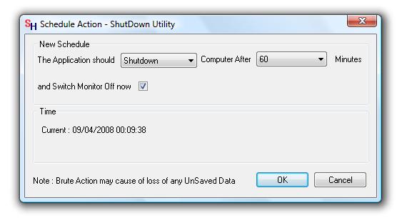 Screenshot of ShutDown Utility